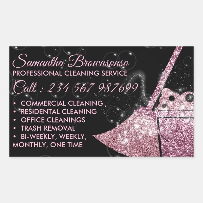 Cleaning Star Rectangular Sticker