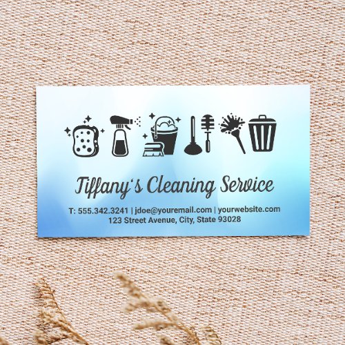Cleaning Supplies and House Keeping Service Business Card