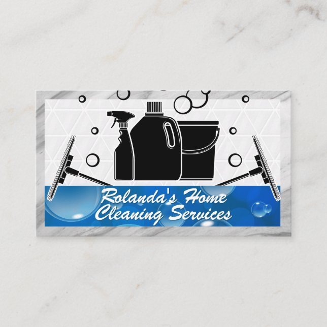 Cleaning Supplies and Services Business Card (Front)