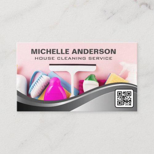 Cleaning Supplies and Tools  House Cleaning Business Card