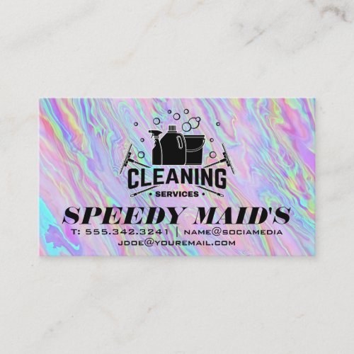 Cleaning Supplies and Tools  Maid Business Card