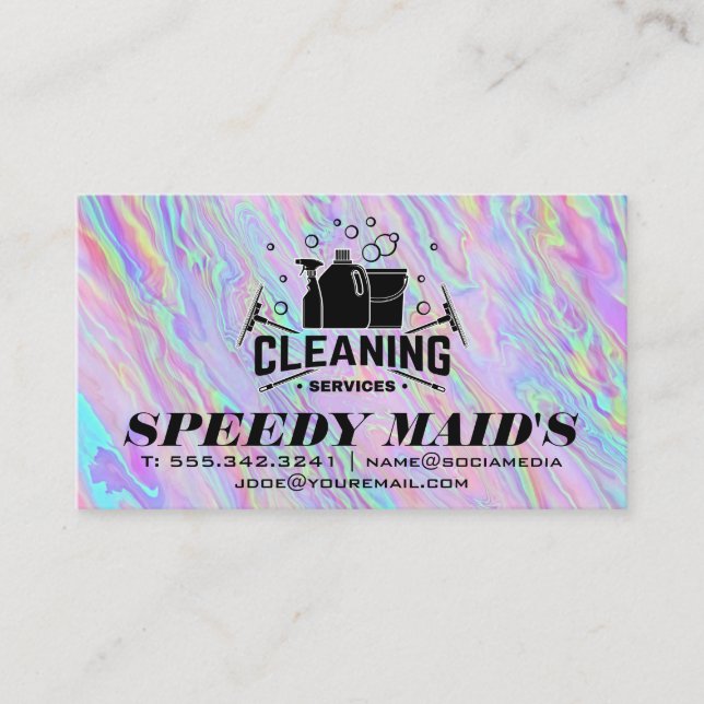 Cleaning Supplies and Tools | Maid Business Card (Front)