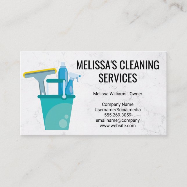Cleaning Supplies Business Card (Front)