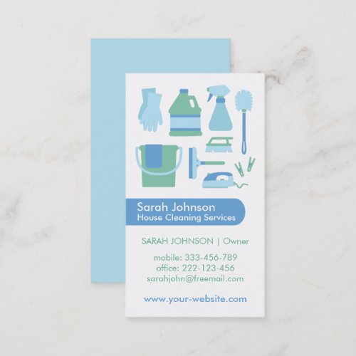 Cleaning Supplies Cleaning Service Business Card