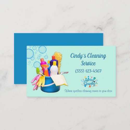 Cleaning Supplies Design House Cleaning Service Business Card