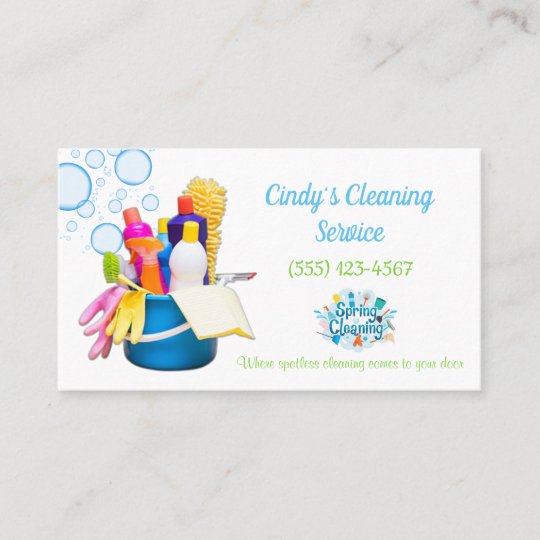 Cleaning Supplies Design House Cleaning Services Business Card | Zazzle.com