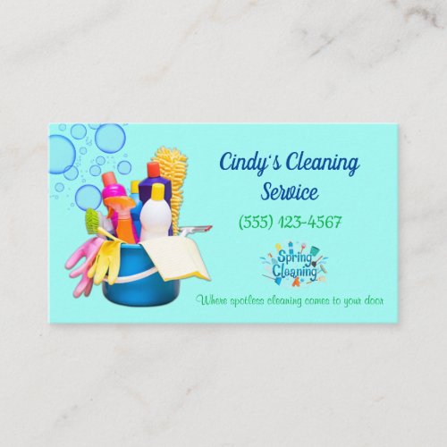 Cleaning Supplies Design House Cleaning Services Business Card