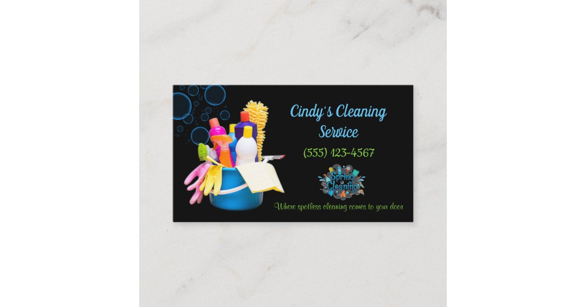 Cleaning Supplies Design House Cleaning Services Business Card Zazzle
