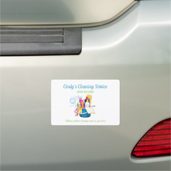 Cleaning Supplies Design House Cleaning Services Car Magnet by tyraobryant at Zazzle