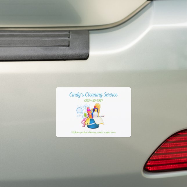 Cleaning Supplies Design House Cleaning Services Car Magnet (In Situ)