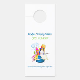 Cleaning Supplies Design House Cleaning Services Door Hanger