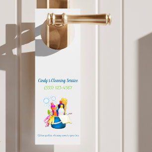 Cleaning Supplies Design House Cleaning Services Door Hanger