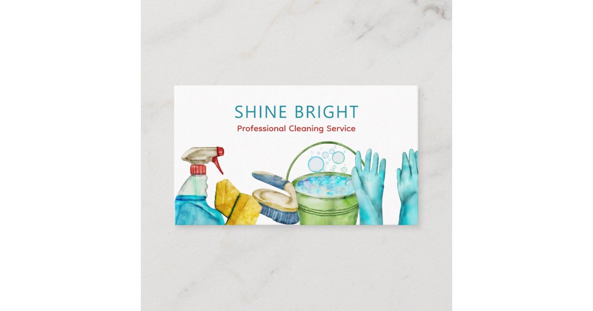 Cleaning Supplies House Clean Service Business Card Zazzle