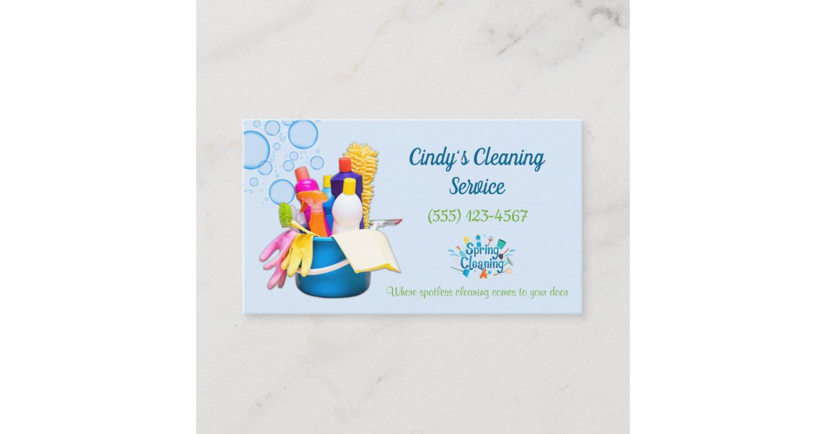 Cleaning Supplies House Cleaning Services Business Card Zazzle