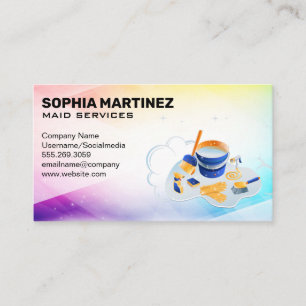 Cleaning Supplies House Keeping Services Business Card