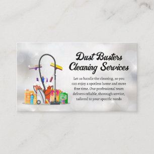 Cleaning Supplies   House Maid Services Business Card