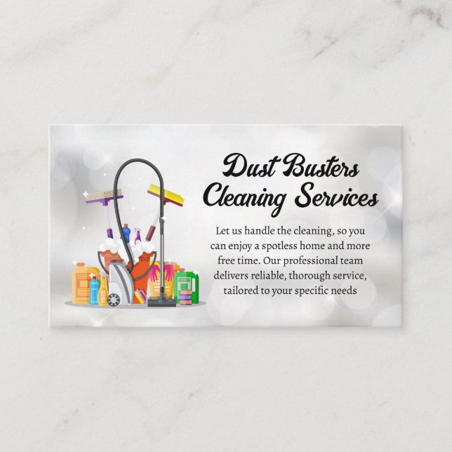 Cleaning Supplies | House Maid Services Business Card (Front)