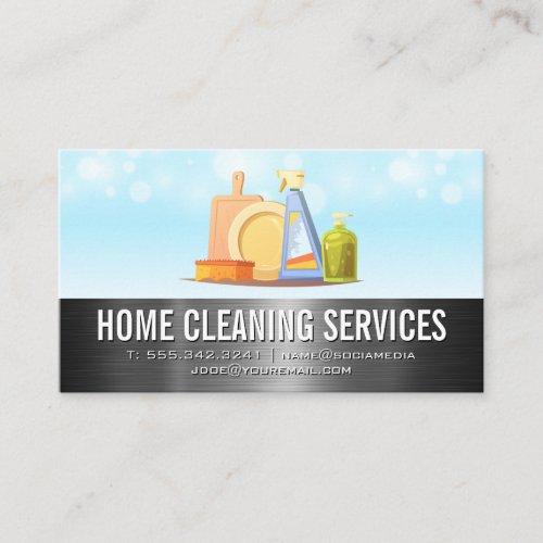Cleaning Supplies Logo  Cleaner Business Card