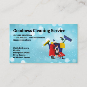 Cleaning Supplies   Maid Services Business Card
