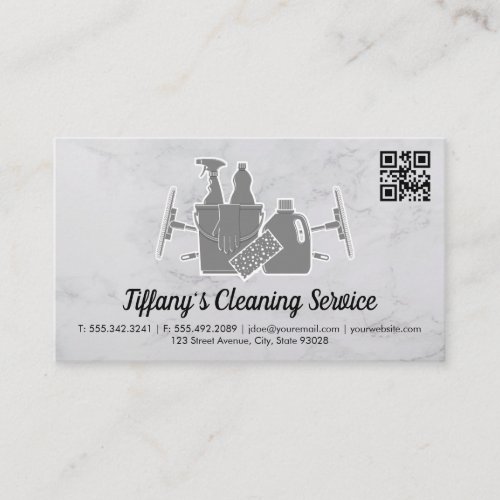 Cleaning Supplies  qr code Business Card