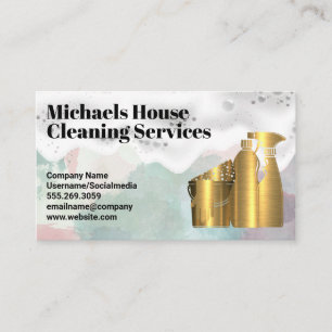 Cleaning Supplies   Soap  Business Card