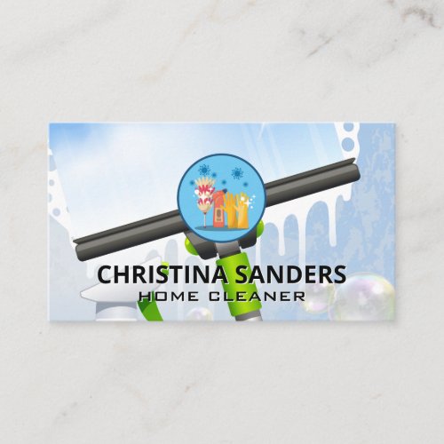 Cleaning Supplies   Window Washing Business Card