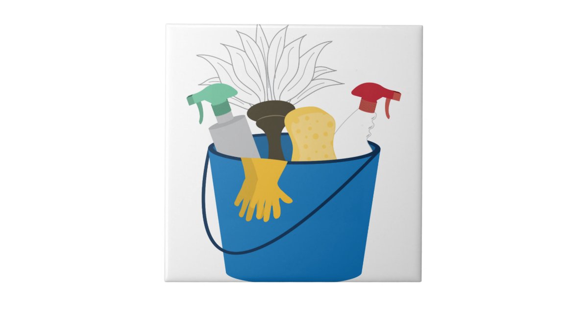 Cleaning Supply Bucket Ceramic Tile Zazzle