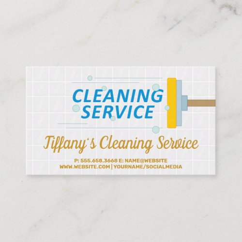 Cleaning Supply Icons  Bath Tiles Background Business Card