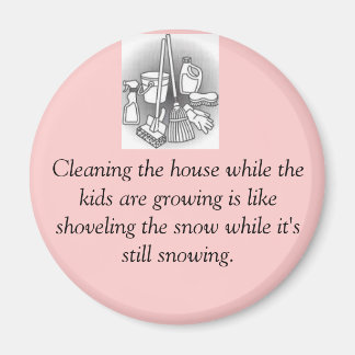 cleaning the housse, Cleaning the house while t... Magnet