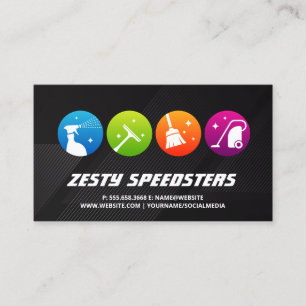 Cleaning Tool Icons   Home Services Business Card