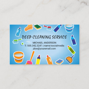 Cleaning Tools and Products Business Card