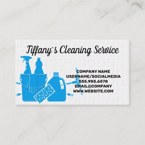 Cleaning Tools  House Services  Tiles Business Business Card