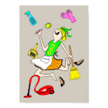 Cleaning up easily while laughing.