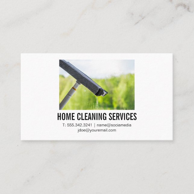 Cleaning Windows Business Card (Front)