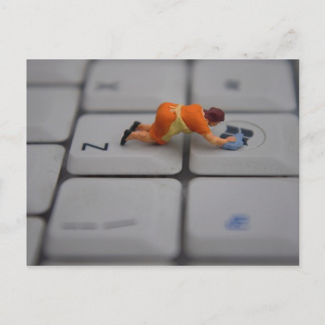 Cleaning Windows Postcard (Front)