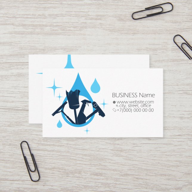 Cleaning with a business card tool (Front/Back In Situ)
