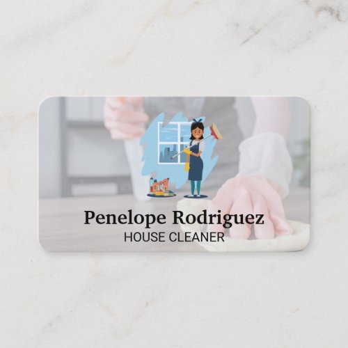 Cleaning Worker | Maid Services Business Card