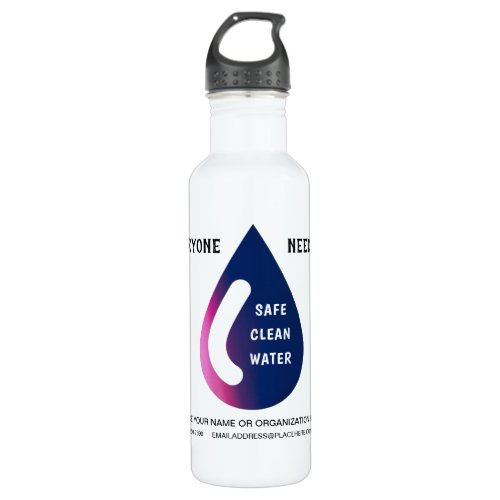 Cleanliness Everyone Needs Safe Clean Water Stainless Steel Water Bottle
