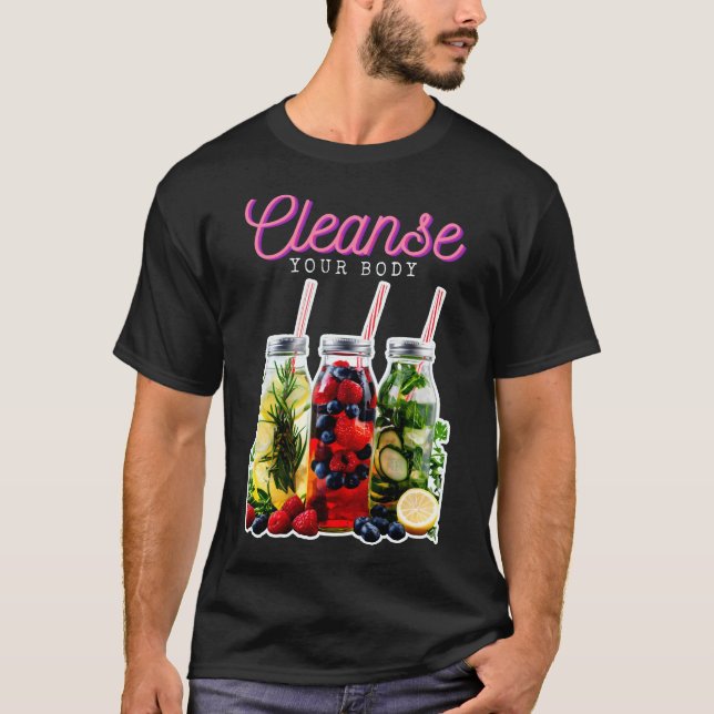 Cleanse Your Body With Red Berries Blueberries T-Shirt (Front)