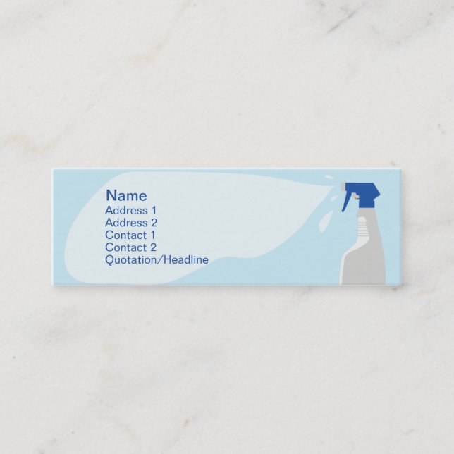 Cleanser - Skinny Mini Business Card (Front)