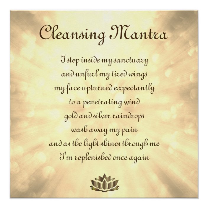 Cleansing Mantra Poster | Zazzle.com