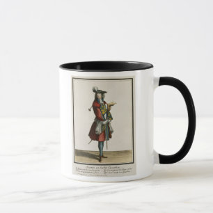 Cleante Dressed as a Cavalier, fashion plate, c.16 Mug