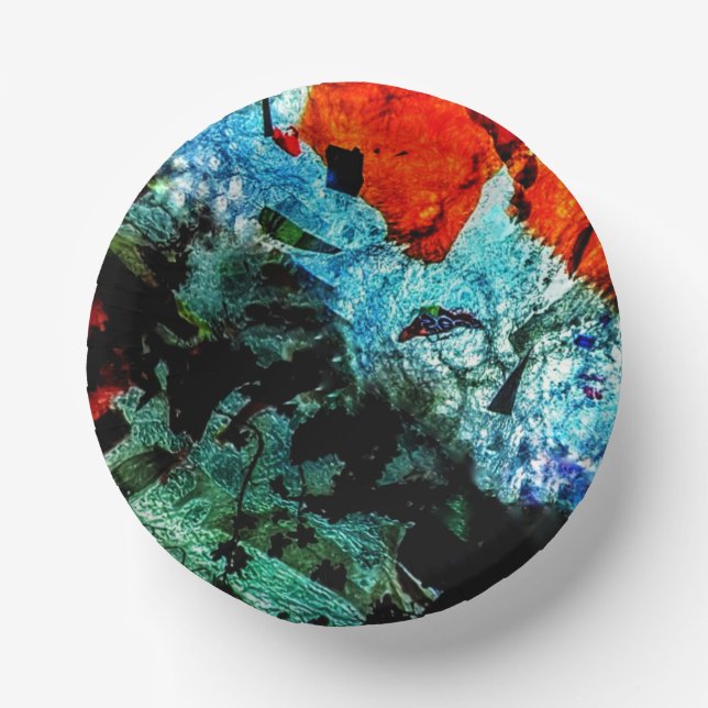 Clear abstract paper plate,Ordinary abstract party Paper Bowls (Front)