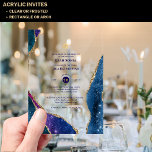 Clear Acrylic BAR MITZVAH Galaxy Starry Night Blue Acrylic Invitations<br><div class="desc">This modern acrylic Bar Mitzvah Invitation can be clear or frosted,  rectangle or arch shaped as desired to suit your needs. You can change the color of the text in design tools.</div>