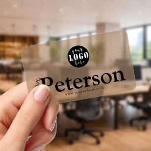Clear Acrylic Business Card with Kraft Background Cards