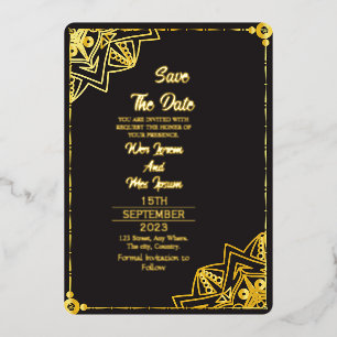 Clear Acrylic Wedding Save the Date Foil Invitation