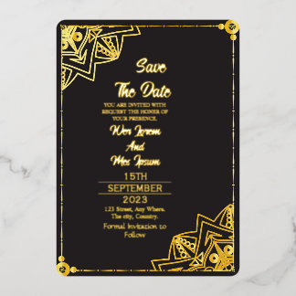 Clear Acrylic Wedding Save the Date Foil Invitation