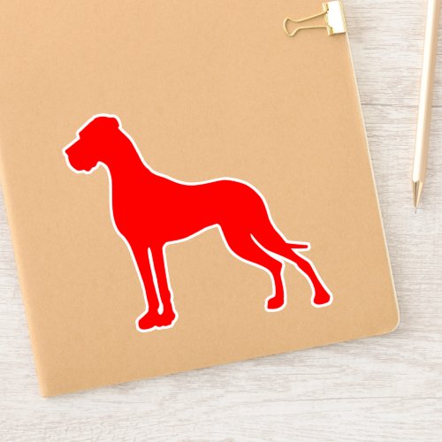 Clear and imposing cool Great Dane Vinyl  Sticker