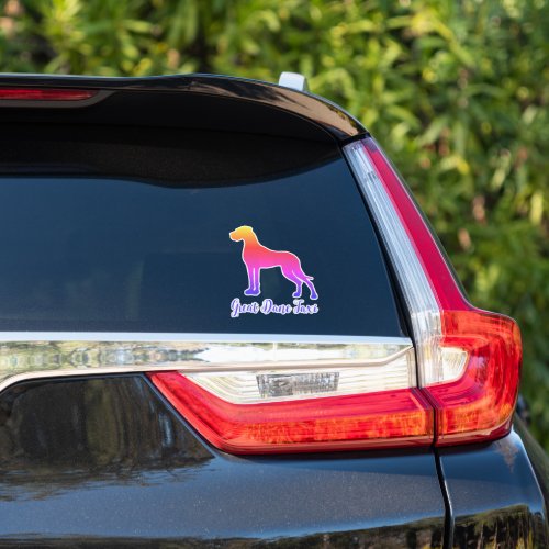Clear and imposing Great Dane Silhouette Vinyl Sticker