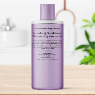 Clear Black Bold Text Cosmetics Bottle Label